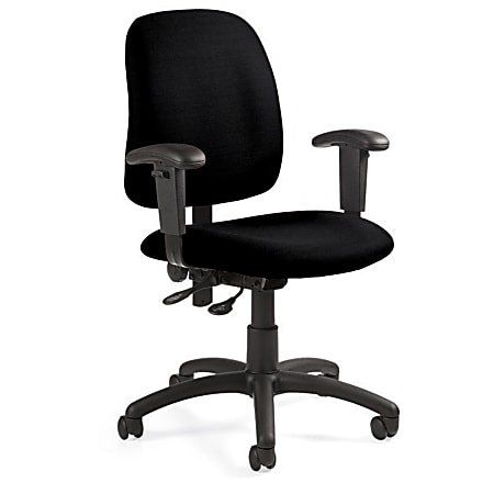 Global® Goal™ Operator Series Task Chair, 36"H x 25"W x 22 1/2"D, Asphalt/Black