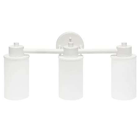 Lalia Home Essentix 3-Light Wall Mounted Vanity Light Fixture, 6-1/2”W, Opaque White/White