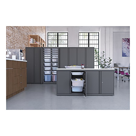 Modular metal store cabinets