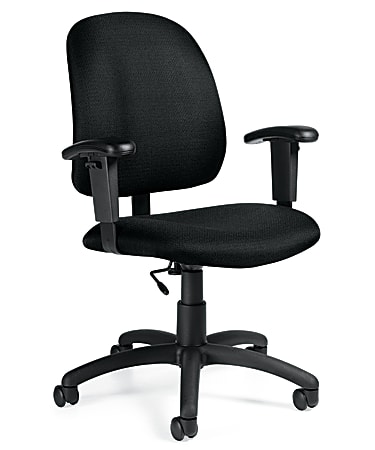 Global® Goal™ Task Chair, 39"H x 25"W x 24 1/2"D, Black