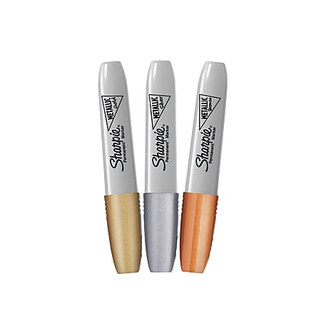 Sharpie Metallic Chisel Tip Permanent Markers Gray Barrels