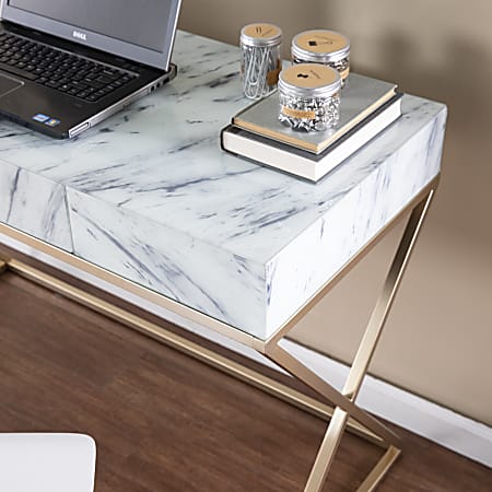 Faux sales marble desk