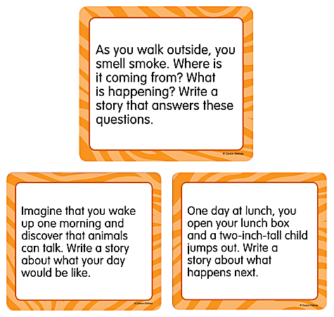 Carson-Dellosa™ Story Starters: Narrative Curriculum Cut-Outs, 6" x 6 1/2", Pack Of 36