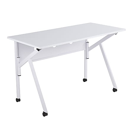 LumiSource K-Fold 48"W Writing Desk, White