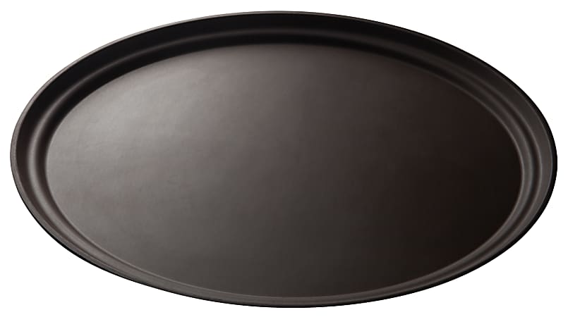 Cambro Camtread Oval Serving Trays, 27"W, Dark Brown, Pack Of 6 Trays