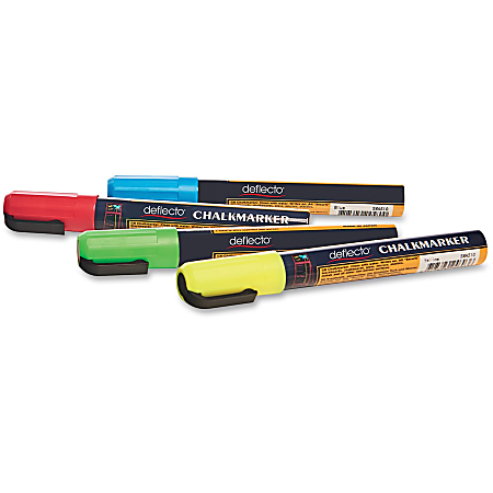 deflecto Nontoxic Chisel Tip Wet-erase Markers - Chisel