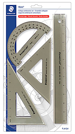 Staedtler® Mars® College Combination Set With Ruler, Protractor, Triangles