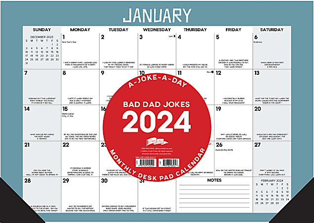 2024 Willow Creek Press Desk Pad Calendar, 12"