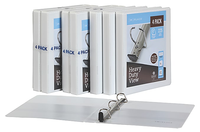 Office Depot® Heavy-Duty 3-Ring Binder, 1" D-Rings, Black, Pack Of 12