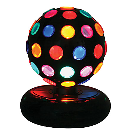 Lumisource Multicolor Rotating Disco Ball, 9"H, Multicolor/Black