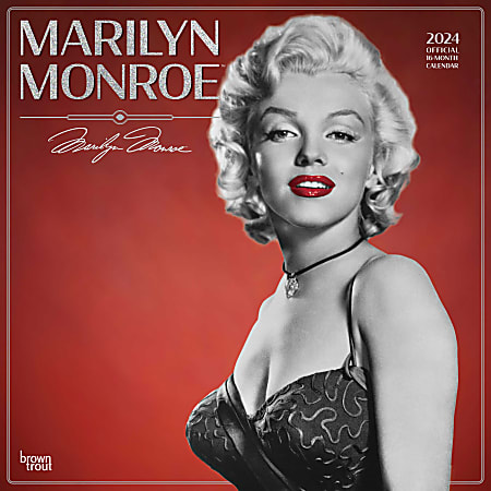 2024 BrownTrout Monthly Square Wall Calendar, 12" x 12", Marilyn Monroe, January to December