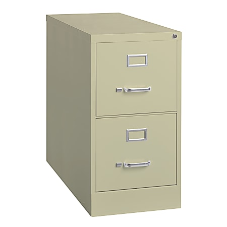 WorkPro® 26-1/2"D Vertical 2-Drawer Letter-Size File Cabinet, Putty