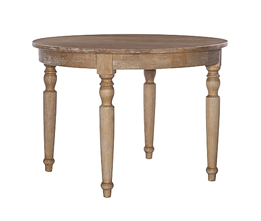 Linon Home Decor Products Jessamy Table, 30"H x 42"W x 42"D, Light Natural Brown