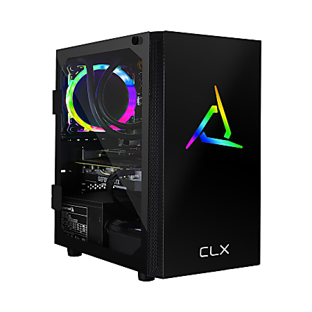CLX SET TGMSETRTH0923BM Liquid-Cooled Gaming Desktop PC, Intel® Core™ i7, 32GB Memory, 3TB Hard Drive/480GB Solid State Drive, Windows® 10 Home
