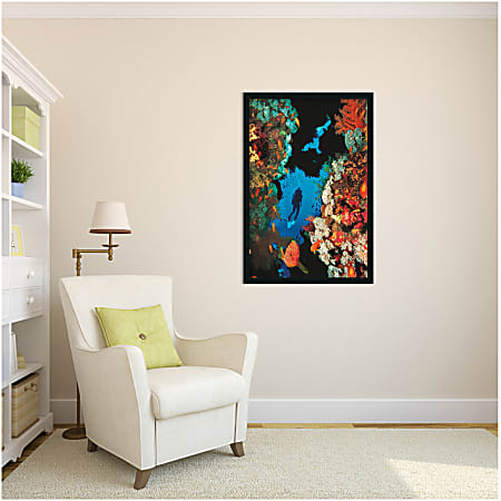 Amanti Art Coral Reef Framed Art Print 37 H x 25 W Black - Office Depot