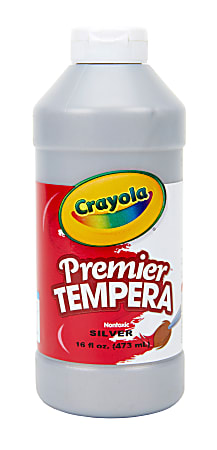 Crayola 16 oz. Premier Tempera Paint - 16 fl oz - 1 Each - Silver