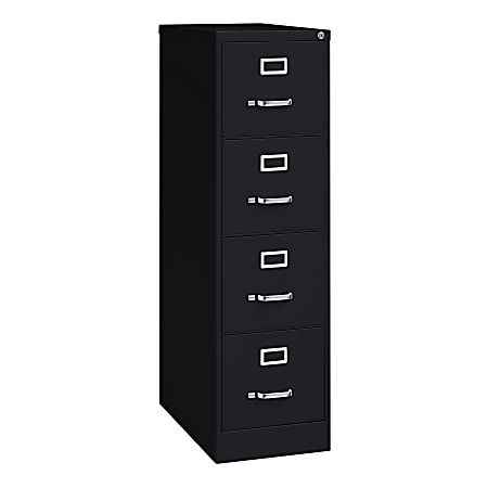 4 Drawer File Cabinet Black