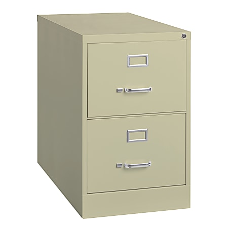 WorkPro 26 1/2"D 2-Drawer Legal-Size Vertical File Cabinet, Putty