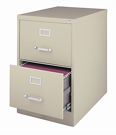 WorkPro® 26-1/2”D Vertical 2-Drawer File Cabinet, Putty