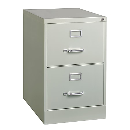 WorkPro® 26-1/2”D Vertical 2-Drawer File Cabinet, Light Gray