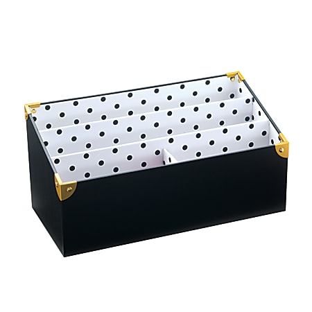 See Jane Work® Desktop Valet, 6"H x 12 1/2"W x 6"D, Black