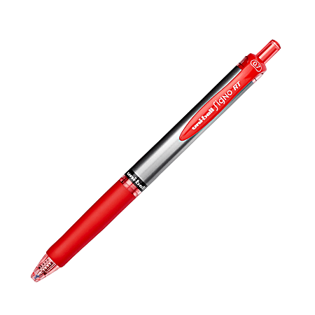 uni-ball® Signo Gel RT™ Retractable Pens, Medium Point, 0.7 mm, Red Barrel, Red Ink