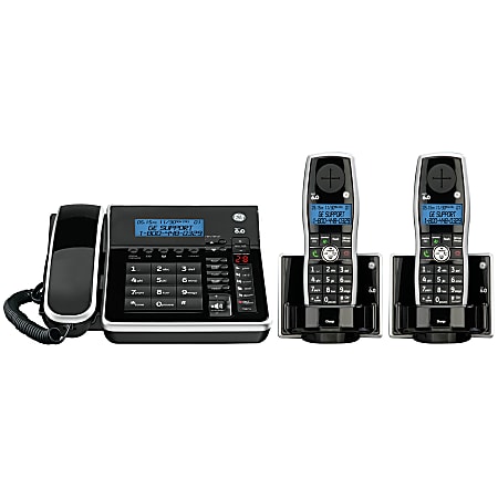 GE 28871FE3 DECT 6.0 Digital Dual-Handset Cordless Phone With Corded Base And Digital Answering System
