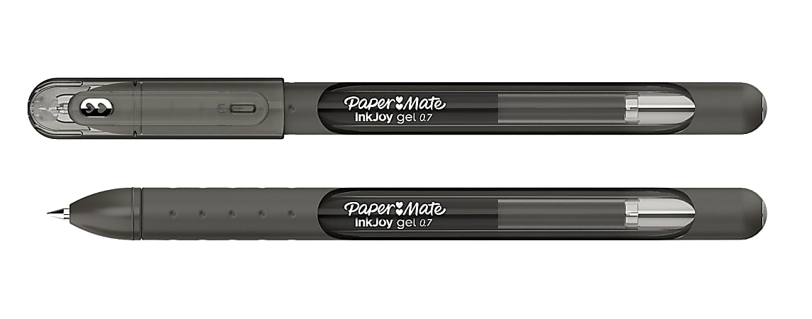 Paper Mate InkJoy Gel Pens Fine Point 0.5 mm Black Barrel Black Ink Pack Of  12 - Office Depot