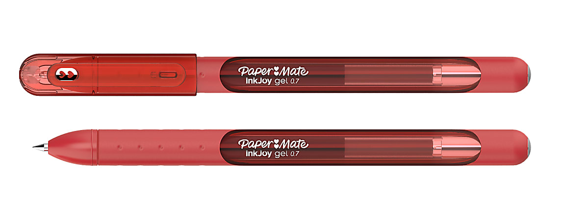 Paper Mate 2126543 Paper Mate Profile Gel Pens - 0.5 mm Pen Point Size -  Red Gel-based Ink - 1 Dozen