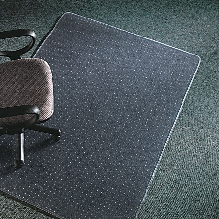 Deflect-O Execumat Heavy-Duty Vinyl Chair Mat For High-Pile Carpets, 60" x 60", Clear