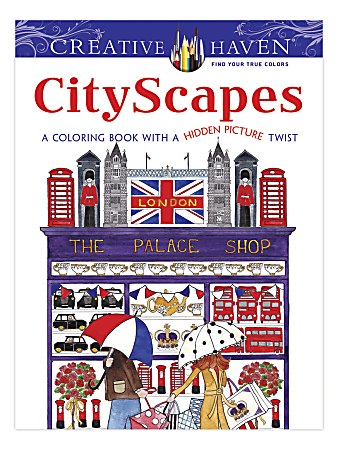 Creative Haven Adult Coloring Book, 8 1/4" x 11", CityScapes