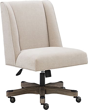 Linon Cooper Mid-Back Home Office Chair, Gray/Gray Wash