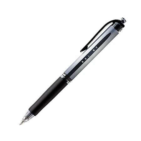 uni-ball® Signo Gel RT™ Retractable Pens, Medium Point, 0.7 mm, Black Barrel, Black Ink