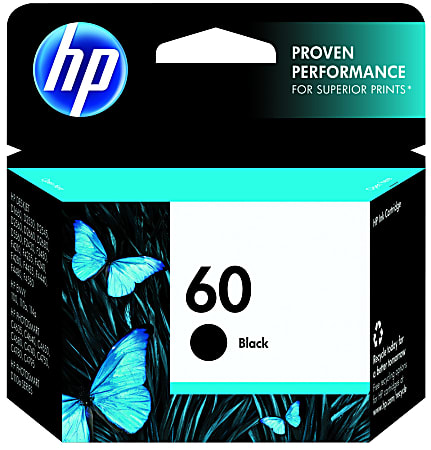 HP 60 Black Ink Cartridge, CC640WN