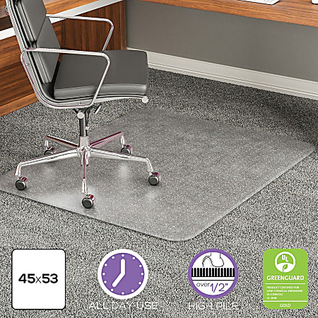 Heavy duty office chair mat for high pile carpet sales
