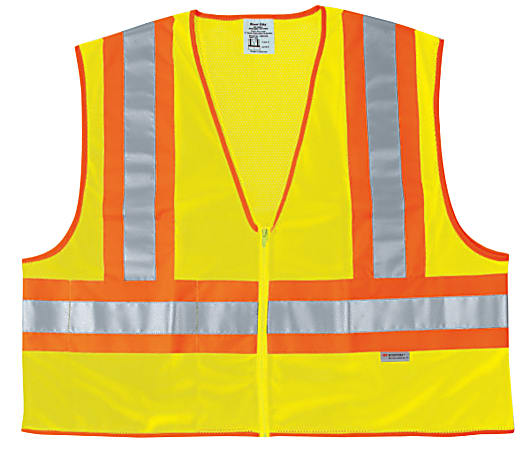 Luminator Class II Safety Vests, 4X-Large, Lime
