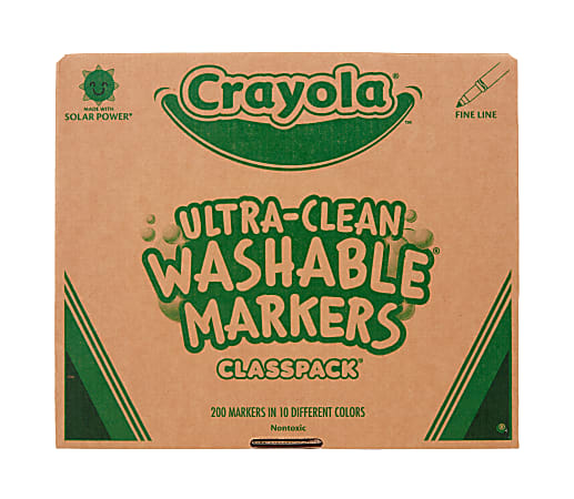 Crayola Ultra Clean Washable Color Markers Fine Line Assorted