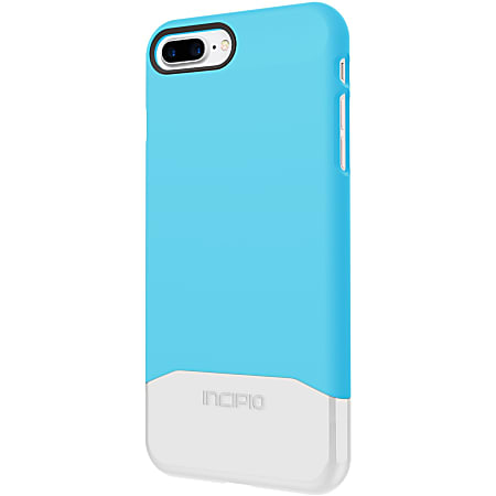 Incipio EDGE Chrome Two Piece Slider Case for iPhone 7 Plus - For Apple iPhone 7 Plus Smartphone - Sky Blue, Silver - Bump Resistant, Drop Resistant - Polycarbonate