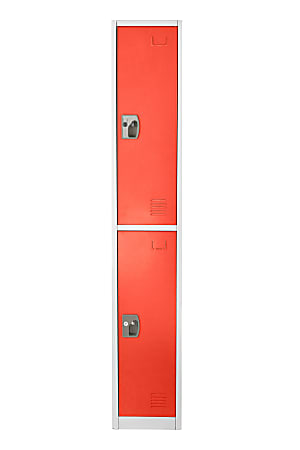 Alpine 2 Tier Steel Lockers 72 H x 12 W x 12 D Red Set Of 4 Lockers ...