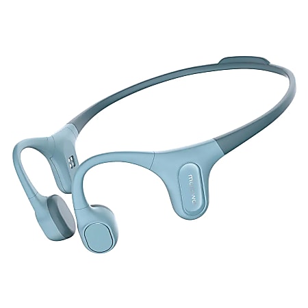 Mojawa™ Run Plus Bluetooth® Bone-Conduction Waterproof Open-Ear Headphones With Microphone For Outdoor Sports, Blue