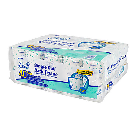 Scott® 2-Ply Bathroom Tissue, 550 Sheets Per Roll, Case Of 40 Rolls