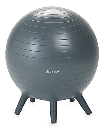 Gaiam Kids' Stay-N-Play Inflatable Ball Chair, Gray