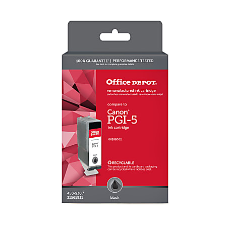 Office Depot® Brand Remanufactured Black Ink Cartridge Replacement For Canon® PGI-5 BK, OD05K