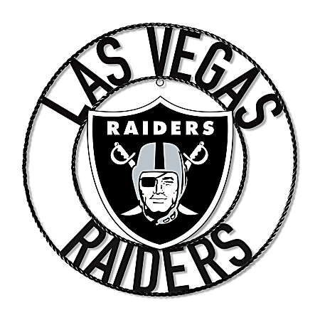 Imperial NFL Wrought Iron Wall Art, 24"H x 24"W x 1/2"D, Las Vegas Raiders