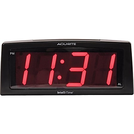 AcuRite AcuRite LED Alarm Clock Tabletop Red Display Works 