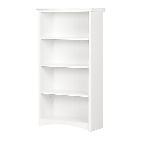 South Shore Artwork 57-3/4"H 4-Shelf Bookcase, Pure White