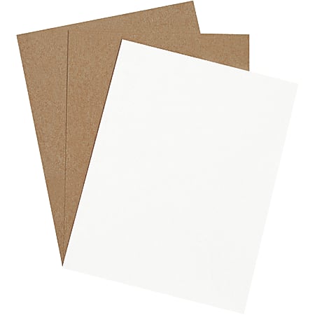 Partners Brand Chipboard Pads, 8 1/2" x 11", White, Case Of 960