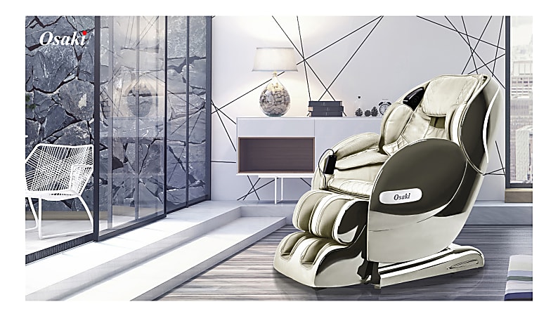 Osaki OS 3D Monarch Massage Chair Beige Office Depot