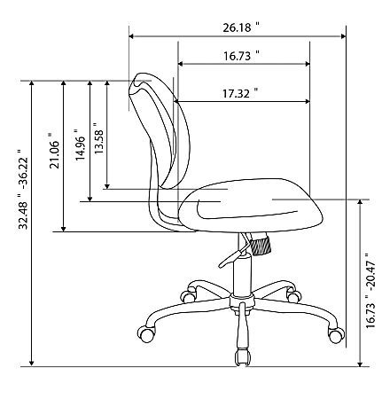 Average desk chair dimensions deals