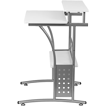 Clifton white shop computer desk